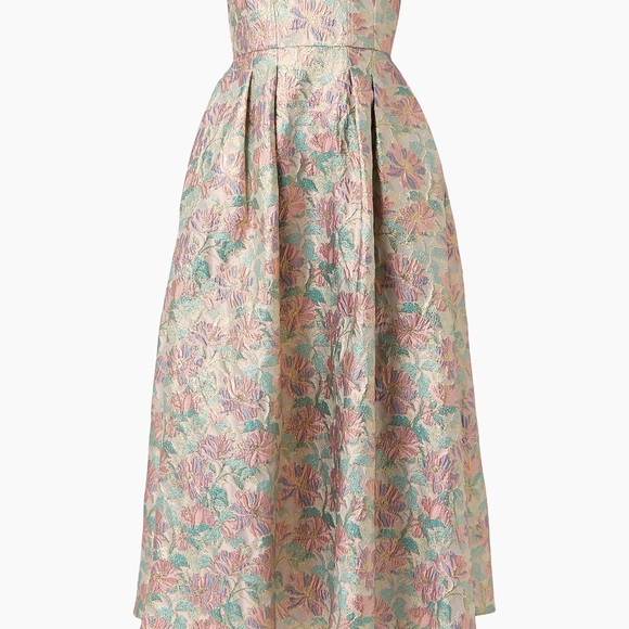 Shoshanna Pastel Floral Midi Dress - Picture 4 of 5